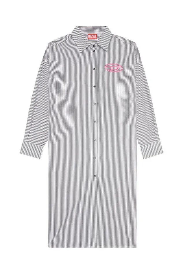 Women DLunStripe Blackwhite Diesel Dresses And Jumpsuits