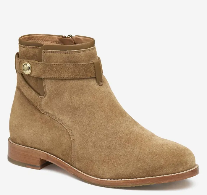 Women Darby Snap Bootie Chesnut Suede JohnstonandMurphy Boots and Booties