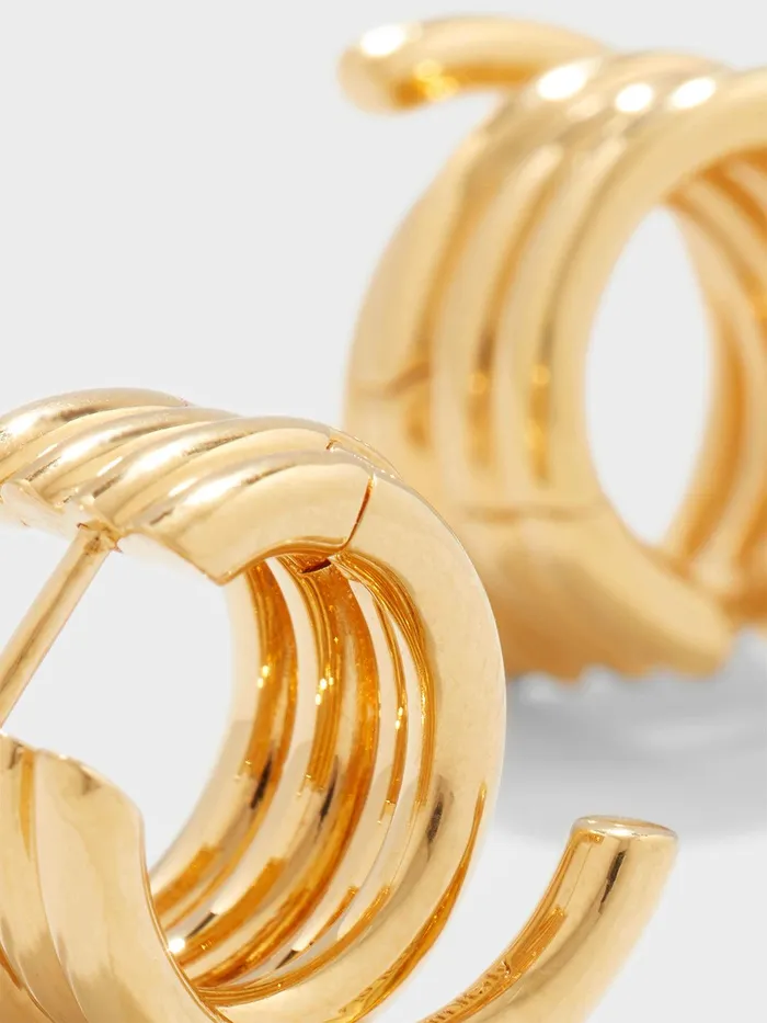 Women Dillon 18kt GoldPlated Hoop Earrings Aeyde Earrings