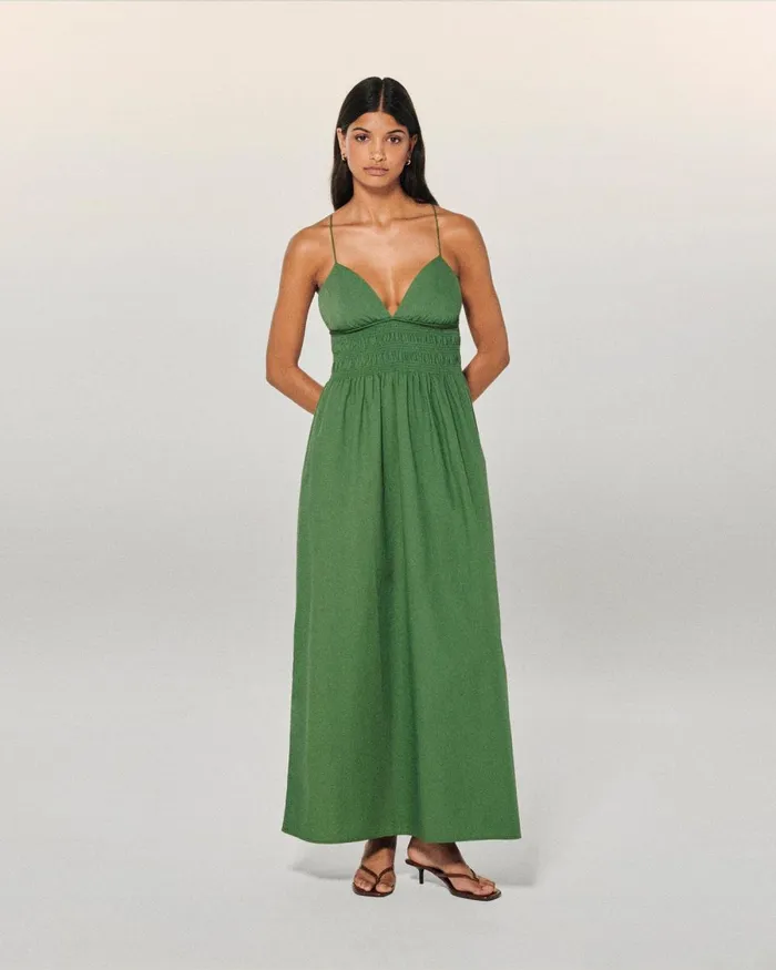 Women Dresses and Jumpsuits From Future Liah Long Strap Dress Khaki