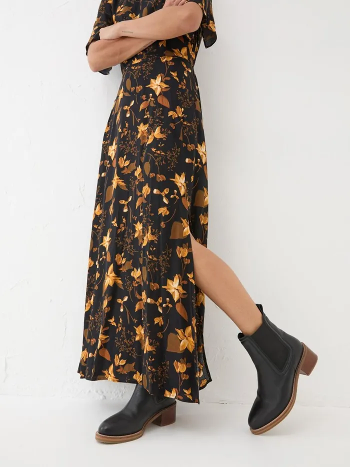 Women Dresses Fat Face Black Winona Floral Dress Women Dresses Fat Face Black Winona Floral Dress
