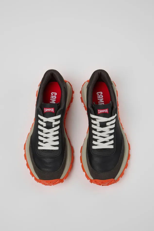 Women Drift Trail VIBRAM Black Leather And Nubuck Sneakers Camper Sneakers