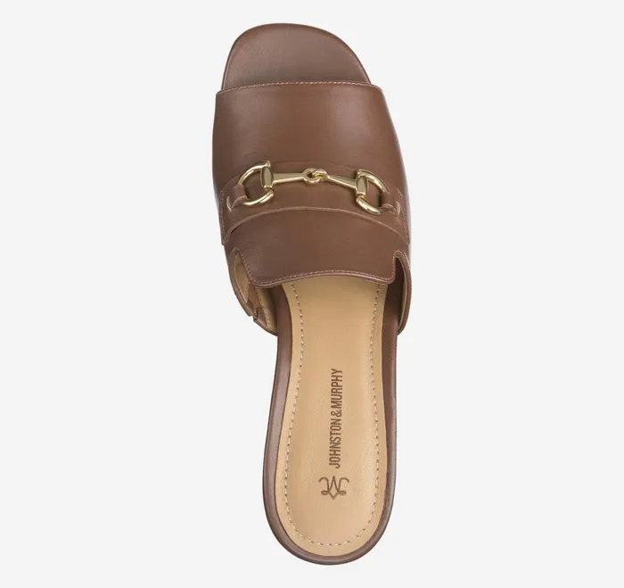 Women Edith Bit Slide Cognac Glove Leather JohnstonandMurphy Heels and Platform Wedges Women Edith Bit Slide Cognac Glove Leather JohnstonandMurphy Heels and Platform Wedges