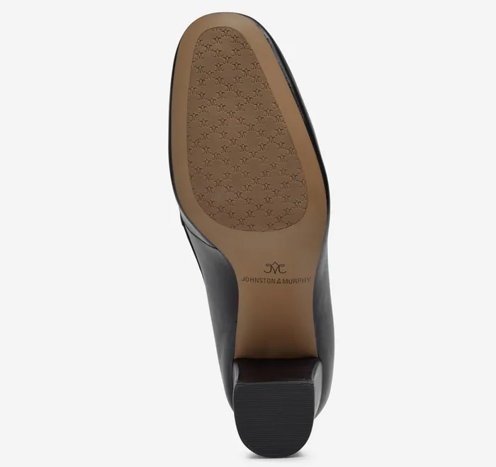 Women Eleanor Chain Loafer Black Calfskin JohnstonandMurphy Mules and Loafers