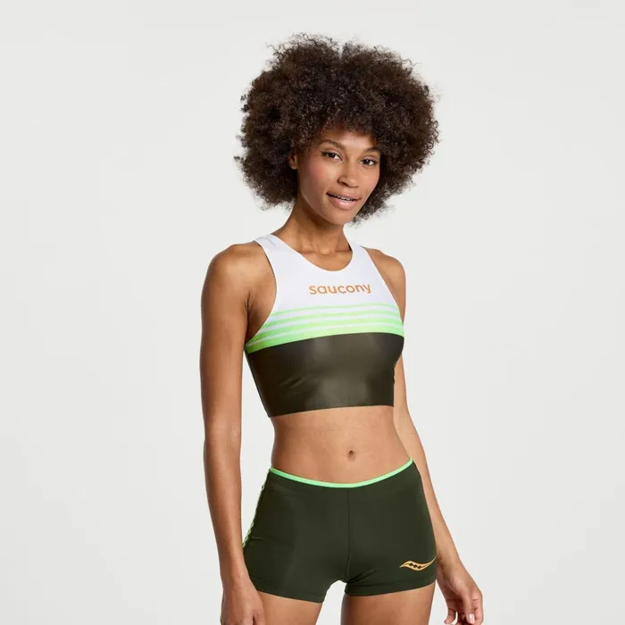 Women Elite Crop Top Umbra Saucony Tops