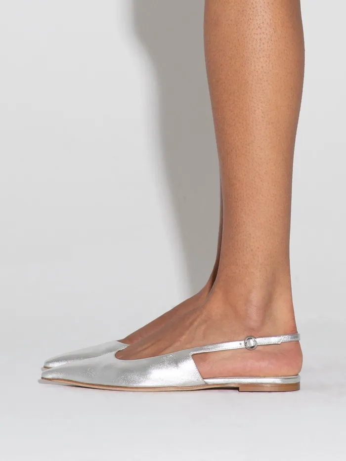 Women Fedora Leather Slingback Flats Aeyde Slingbacks