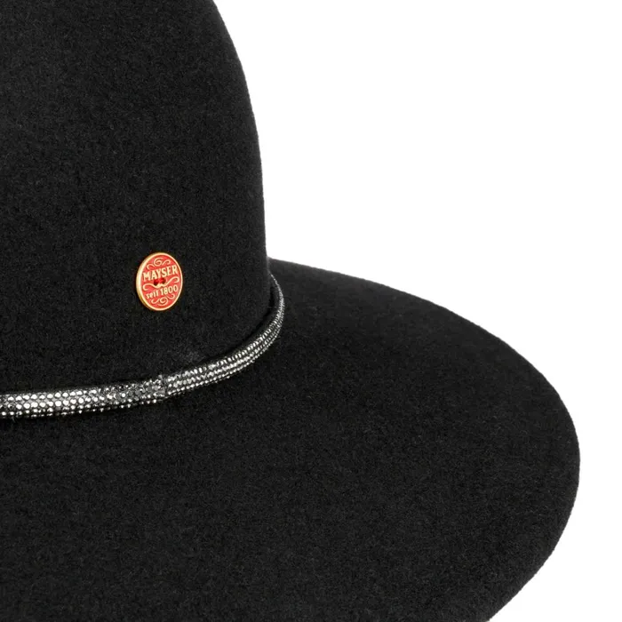 Women Floppy Hats Mayser Voneva Wool Hat Black Women Floppy Hats Mayser Voneva Wool Hat Black