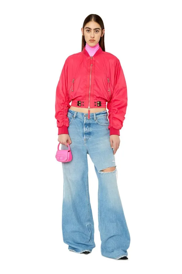 Women GNoak Hot Pink Diesel Outerwear And Jackets