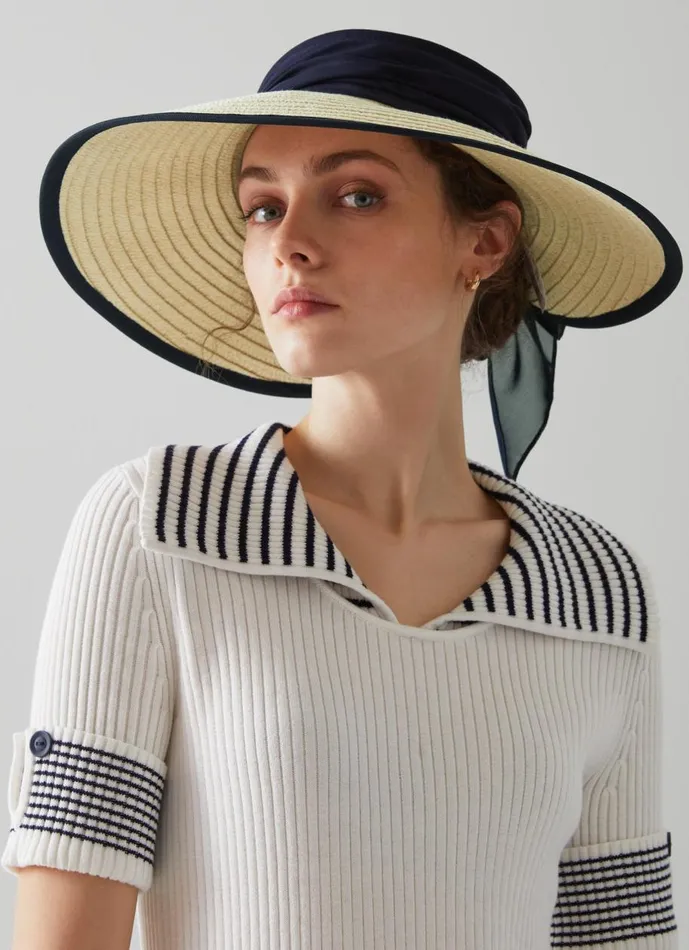 Women Hats and Fascinators LKBennett Rosemary Large Straw Visor
