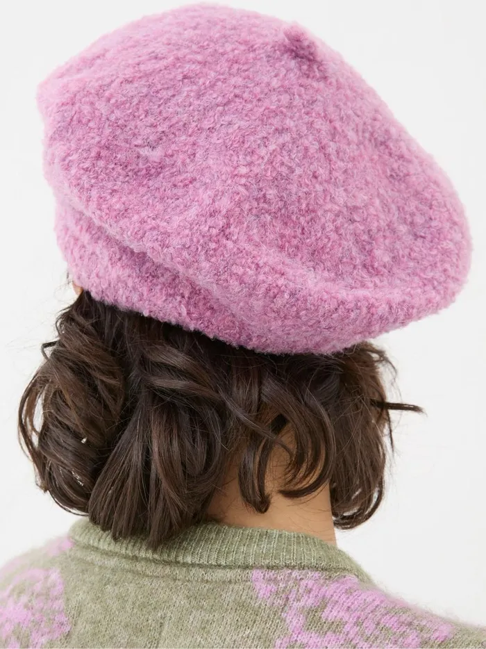 Women Hats Fat Face Beret Pink Hat