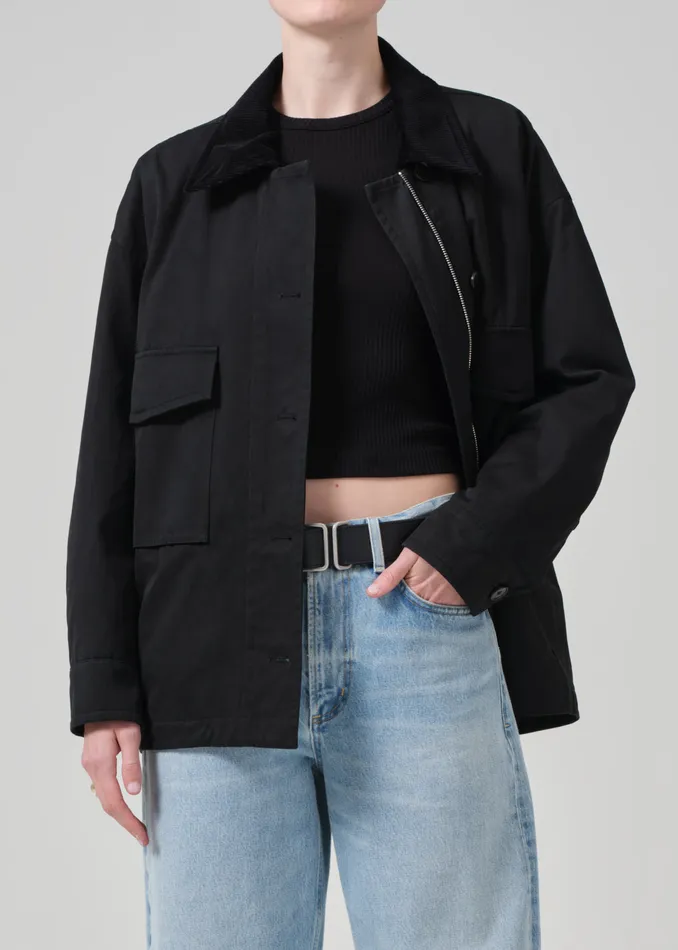 Women Jackets and Coats Citizens Of Humanity Leida Barn Coat In Black