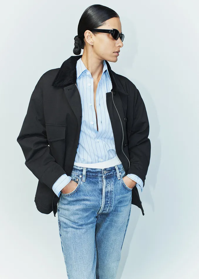 Women Jackets and Coats Citizens Of Humanity Leida Barn Coat In Black