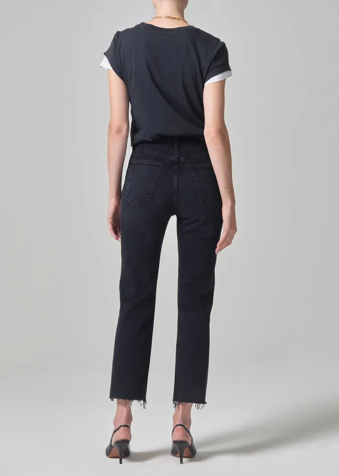 Women Jeans Citizens Of Humanity Daphne Crop High Rise Stovepipe In Peppercorn