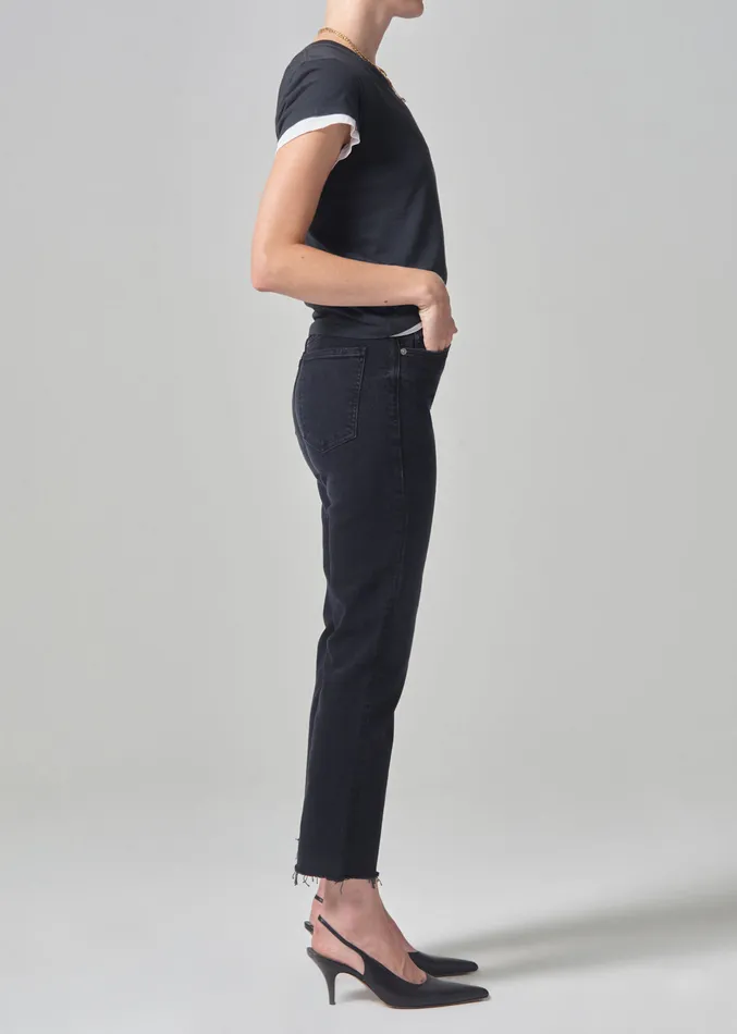 Women Jeans Citizens Of Humanity Daphne Crop High Rise Stovepipe In Peppercorn