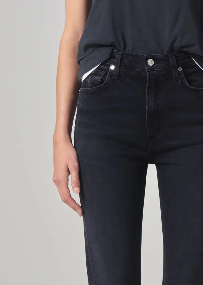 Women Jeans Citizens Of Humanity Daphne Crop High Rise Stovepipe In Peppercorn