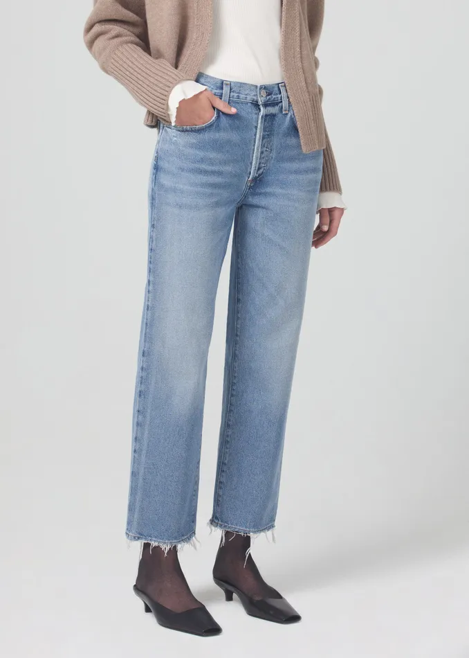 Women Jeans Citizens Of Humanity Emery Crop Relaxed Straight In Crescent
