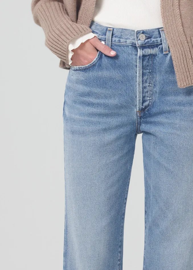 Women Jeans Citizens Of Humanity Emery Crop Relaxed Straight In Crescent