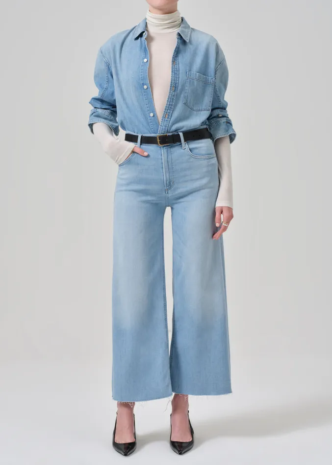 Women Jeans Citizens Of Humanity Lyra Wide Leg Crop In Marquee