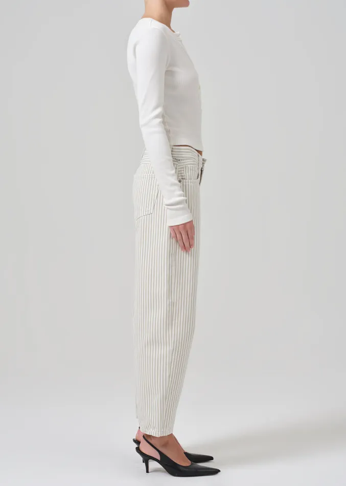 Women Jeans Citizens Of Humanity Miro Relaxed Jean In Khaki Stripe