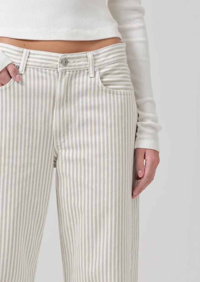 Women Jeans Citizens Of Humanity Miro Relaxed Jean In Khaki Stripe