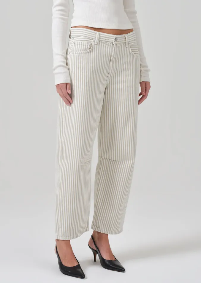 Women Jeans Citizens Of Humanity Miro Relaxed Jean In Khaki Stripe