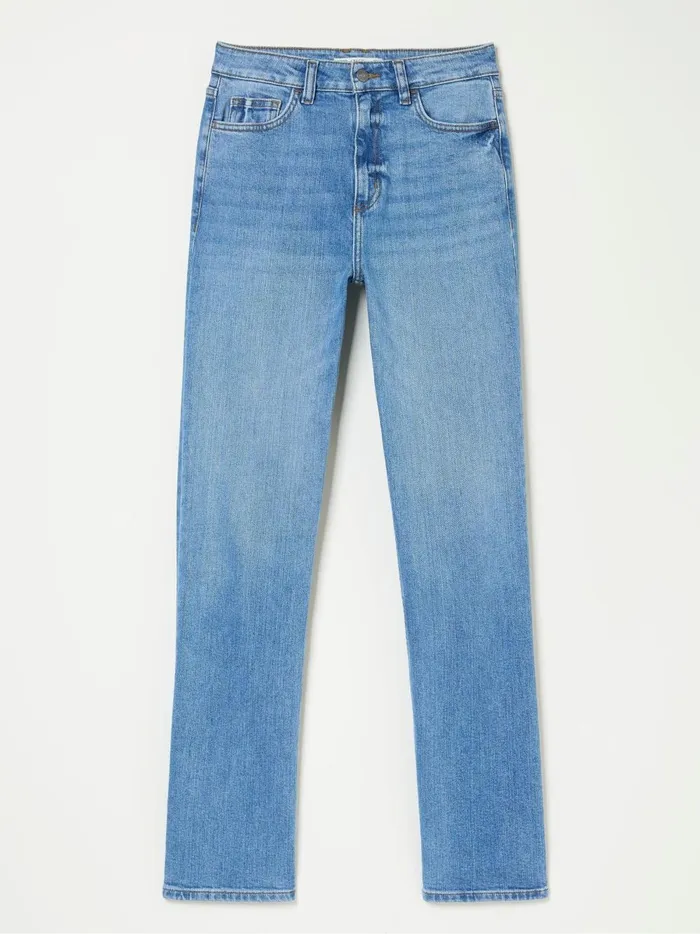 Women Jeans Fat Face Carmel Light Vintage Blue Comfort Stretch Straight Jeans