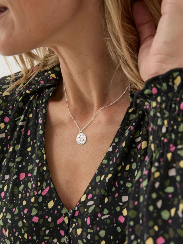 Women Jewellery Fat Face Gold Sun Necklace
