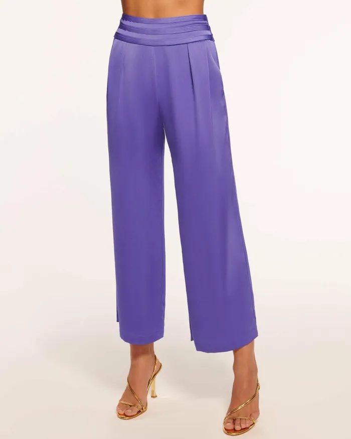 Women Joss Cropped Wide Leg Pant Navy Ramy Brook Pants
