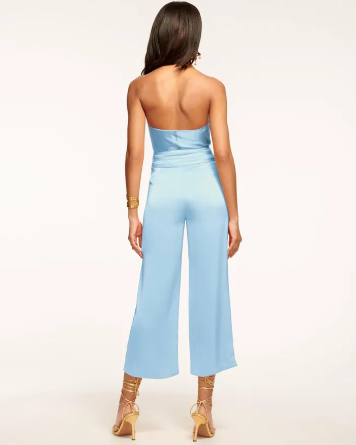 Women Joss Cropped Wide Leg Pant Navy Ramy Brook Pants