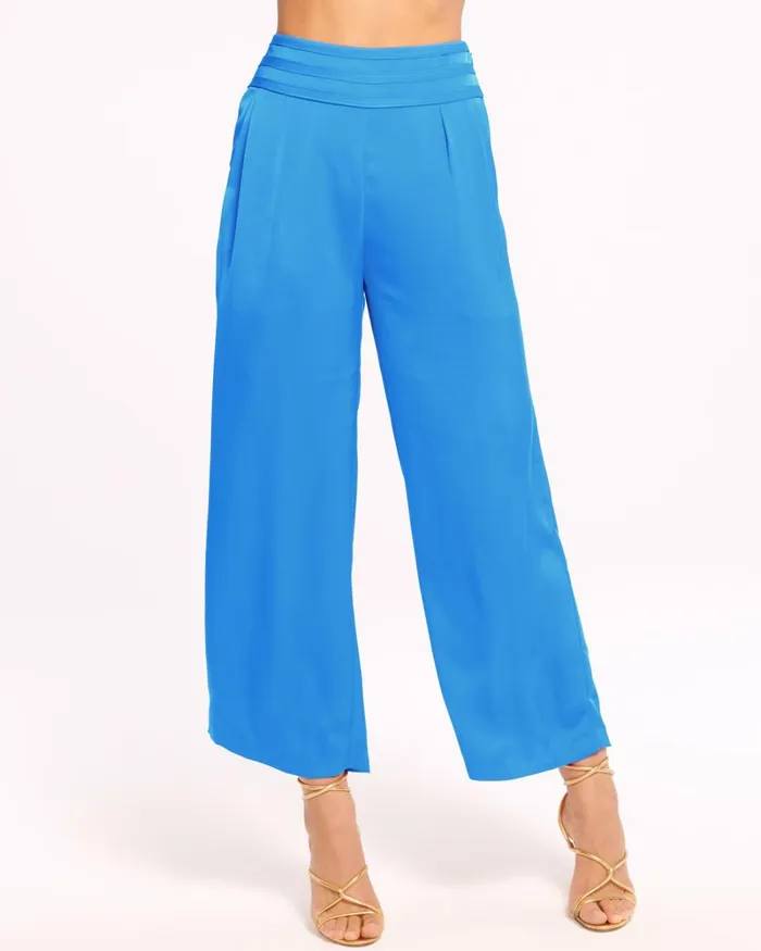 Women Joss Cropped Wide Leg Pant Navy Ramy Brook Pants