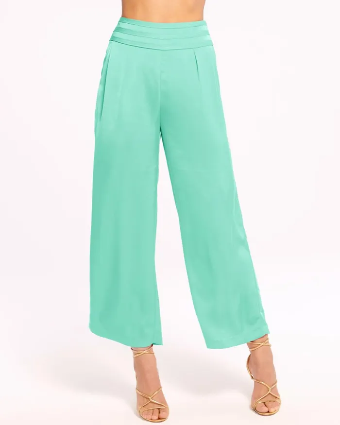 Women Joss Cropped Wide Leg Pant Navy Ramy Brook Pants