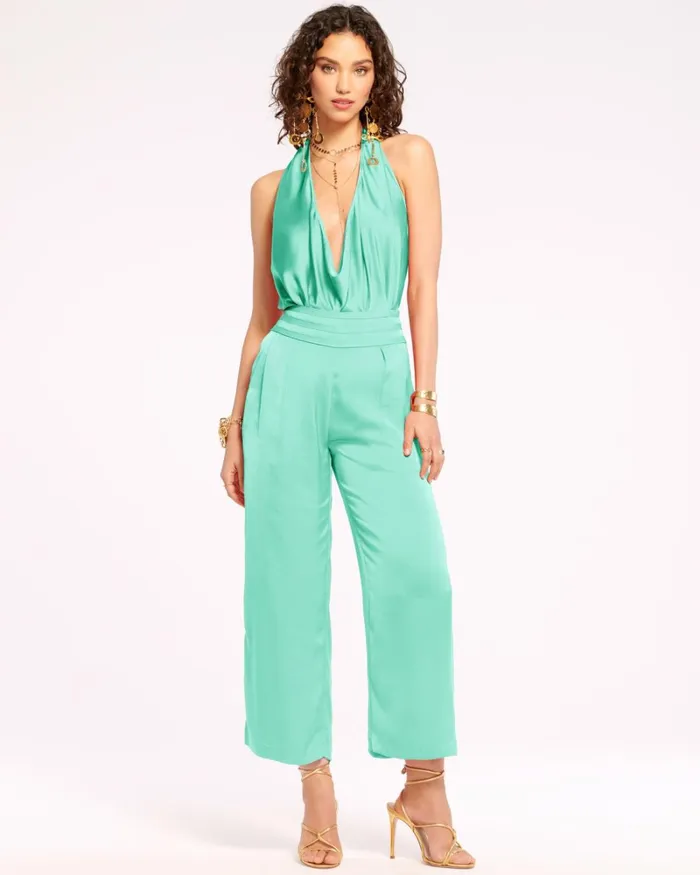 Women Joss Cropped Wide Leg Pant Navy Ramy Brook Pants