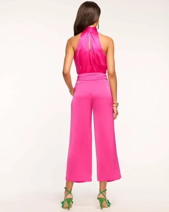 Women Joss Cropped Wide Leg Pant Navy Ramy Brook Pants