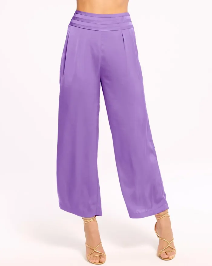 Women Joss Cropped Wide Leg Pant Navy Ramy Brook Pants