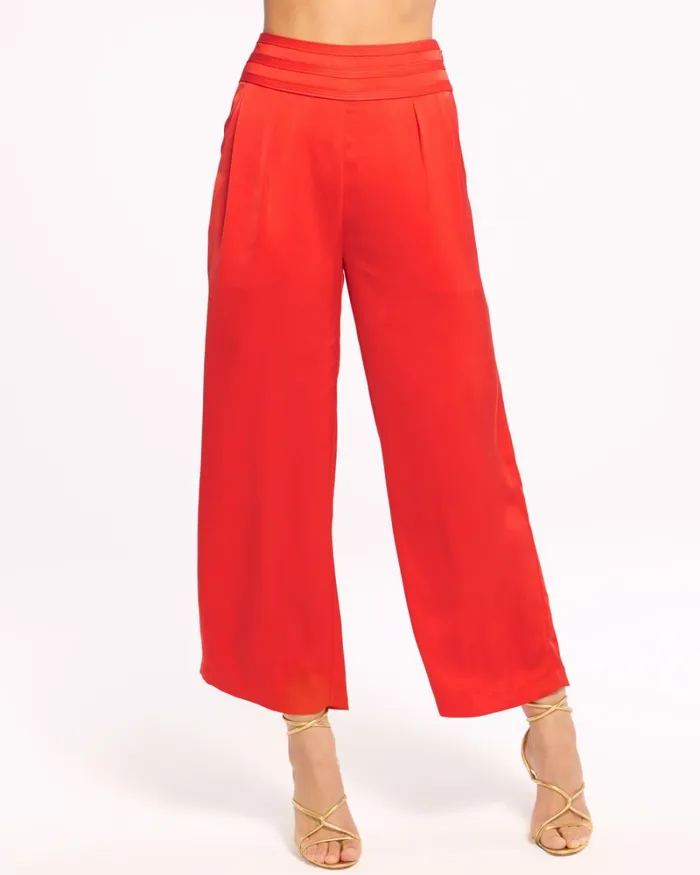 Women Joss Cropped Wide Leg Pant Navy Ramy Brook Pants