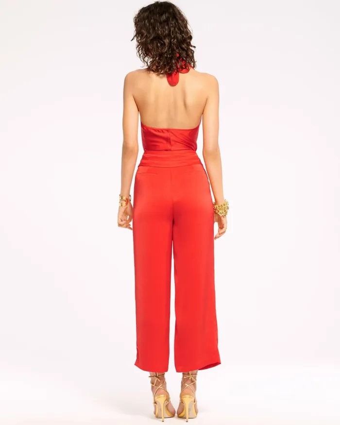 Women Joss Cropped Wide Leg Pant Navy Ramy Brook Pants