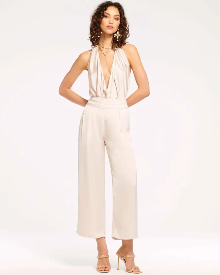 Women Joss Cropped Wide Leg Pant Navy Ramy Brook Pants