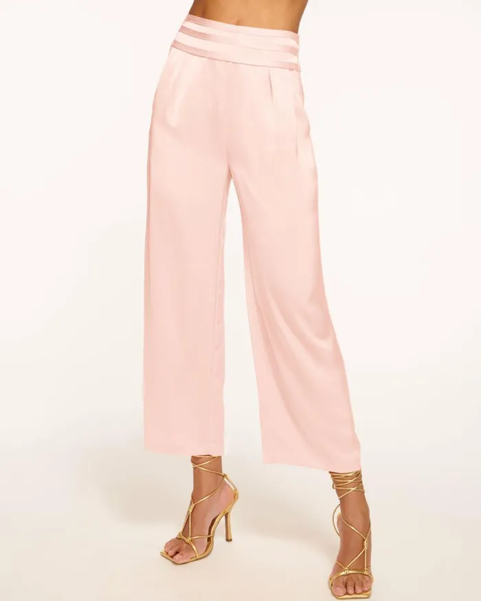 Women Joss Cropped Wide Leg Pant Navy Ramy Brook Pants