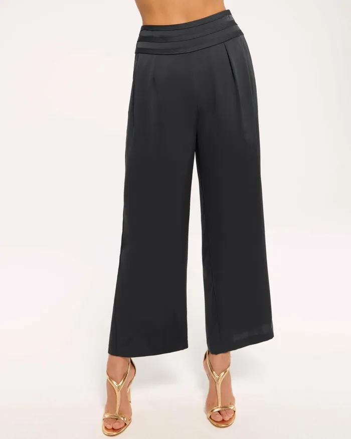 Women Joss Cropped Wide Leg Pant Navy Ramy Brook Pants