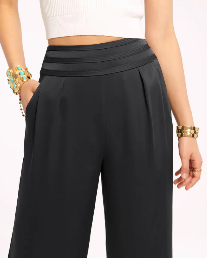 Women Joss Cropped Wide Leg Pant Navy Ramy Brook Pants