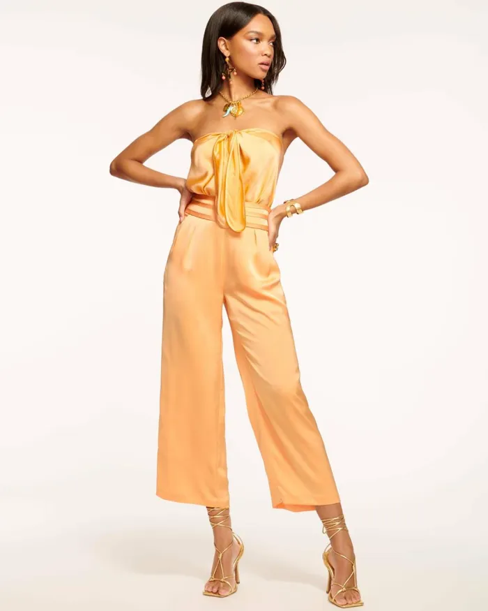 Women Joss Cropped Wide Leg Pant Navy Ramy Brook Pants