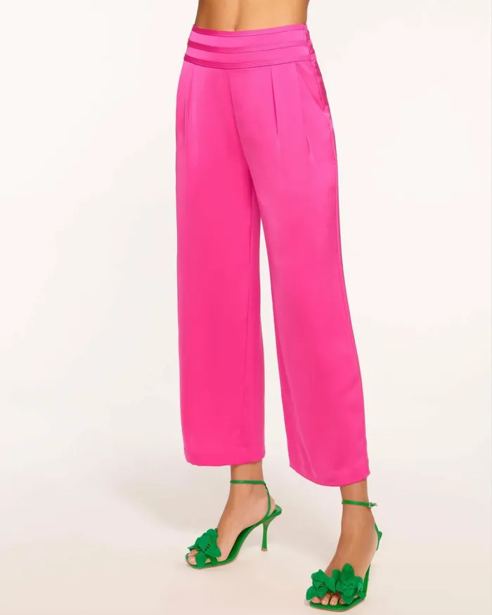 Women Joss Cropped Wide Leg Pant Navy Ramy Brook Pants