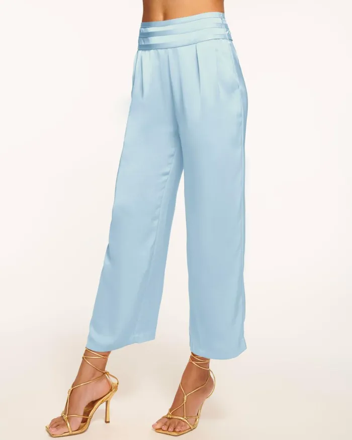 Women Joss Cropped Wide Leg Pant Navy Ramy Brook Pants