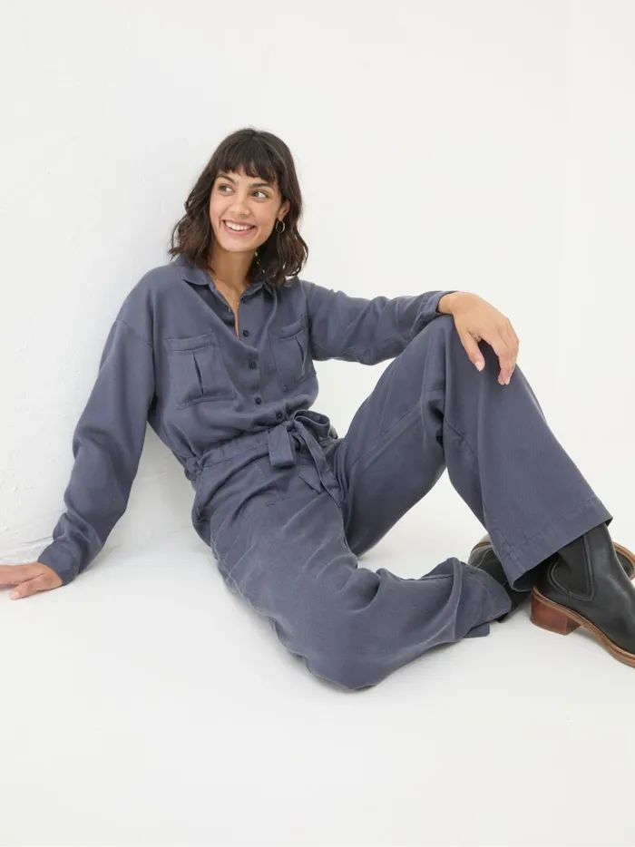 Women Jumpsuits and Playsuits Fat Face Millie Grey Jumpsuit