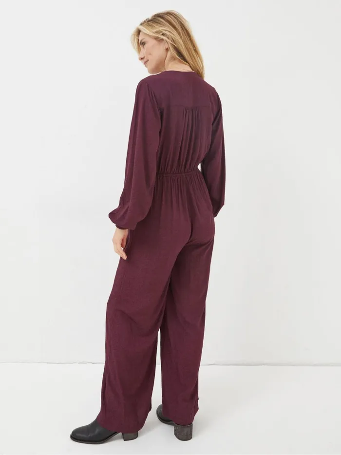 Women Jumpsuits and Playsuits Fat Face Purple Avery Wide Leg Jumpsuit
