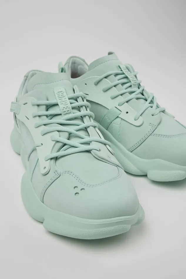 Women Karst Blue NubuckTextile Sneaker Camper Sneakers