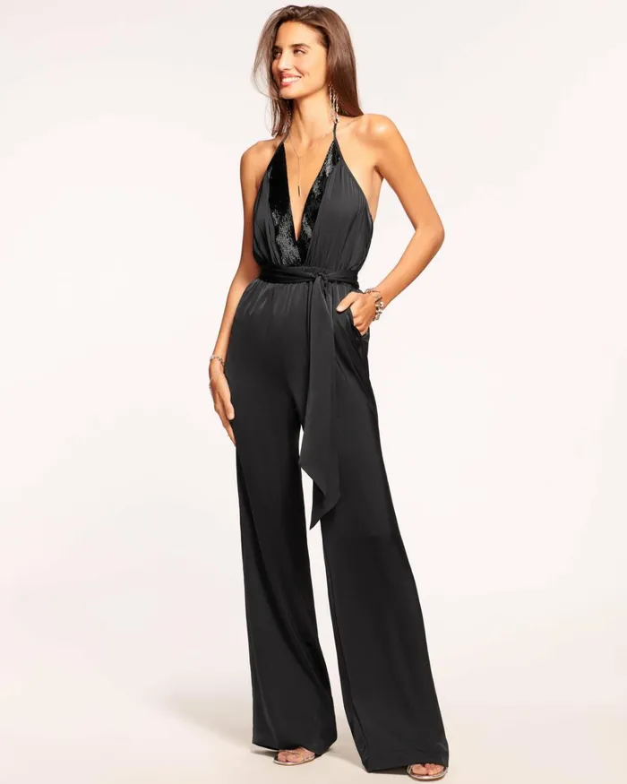 Women Kayla Embellished Jumpsuit Black Ramy Brook Dresses