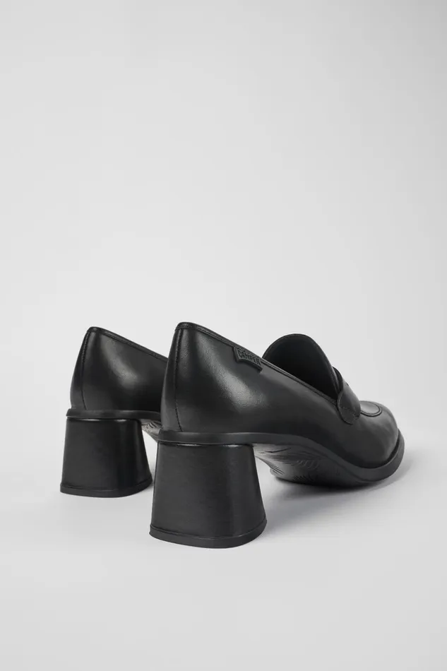 Women Kiara Black Leather Heels Camper Formal Shoes Women Kiara Black Leather Heels Camper Formal Shoes