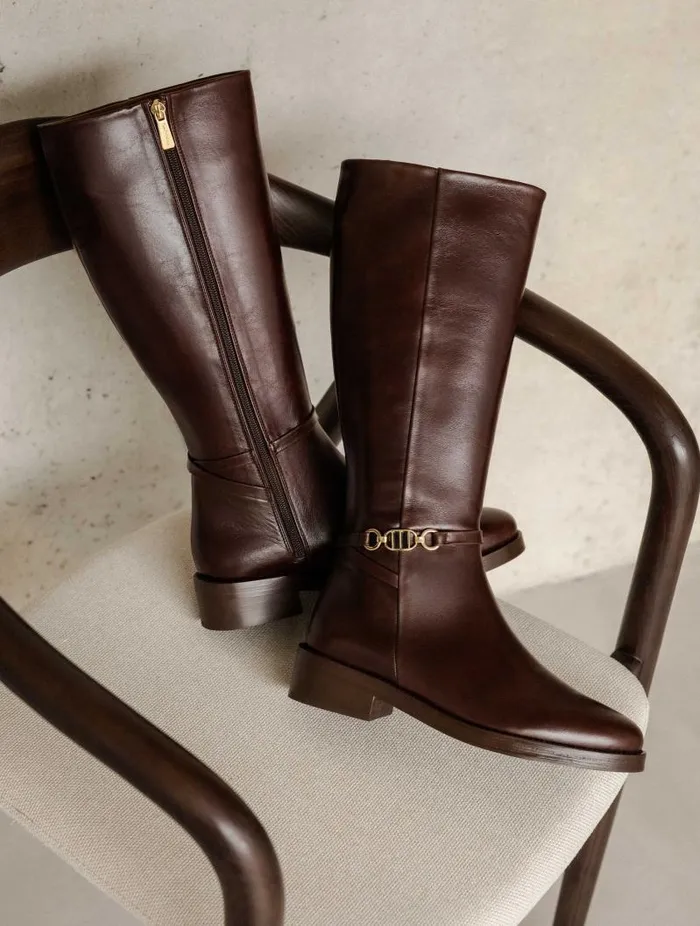 Women Knee High Boots Bobbies Bianca Irish Coffee