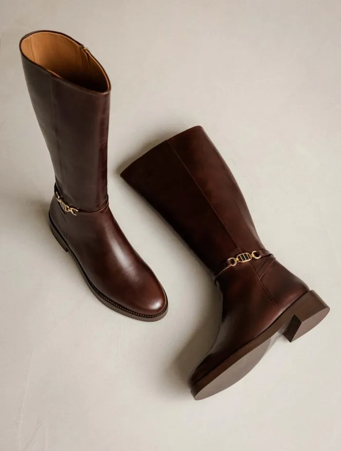 Women Knee High Boots Bobbies Bianca Irish Coffee Women Knee High Boots Bobbies Bianca Irish Coffee
